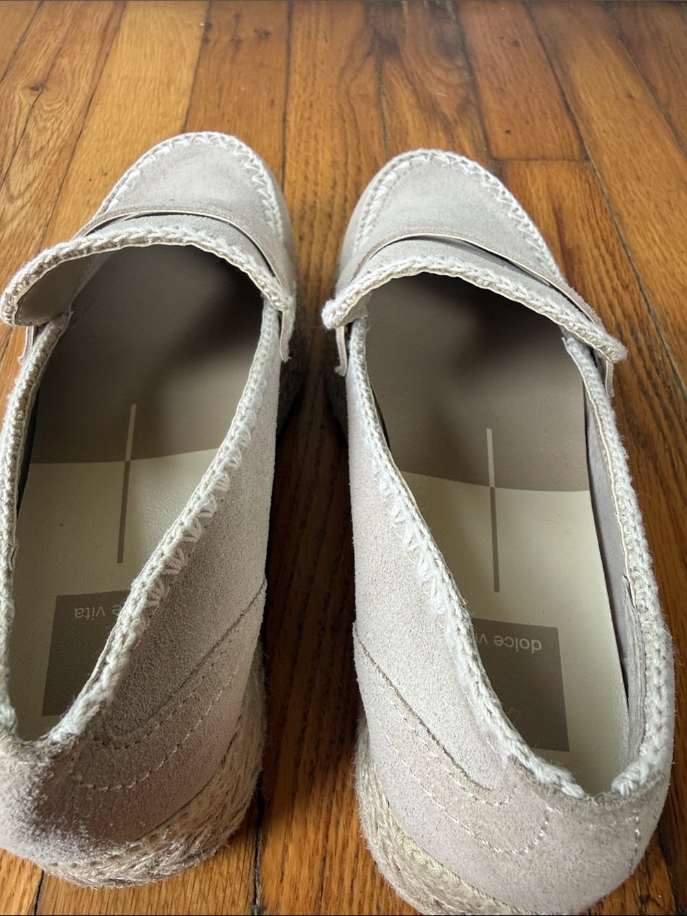 Dolce Vita Cream Suede Espadrille Platform Loafers 7.5 - Picture 7 of 8